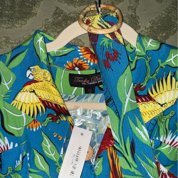 30s Sport Dress in Jungle Parrots - Picture 6 of 6